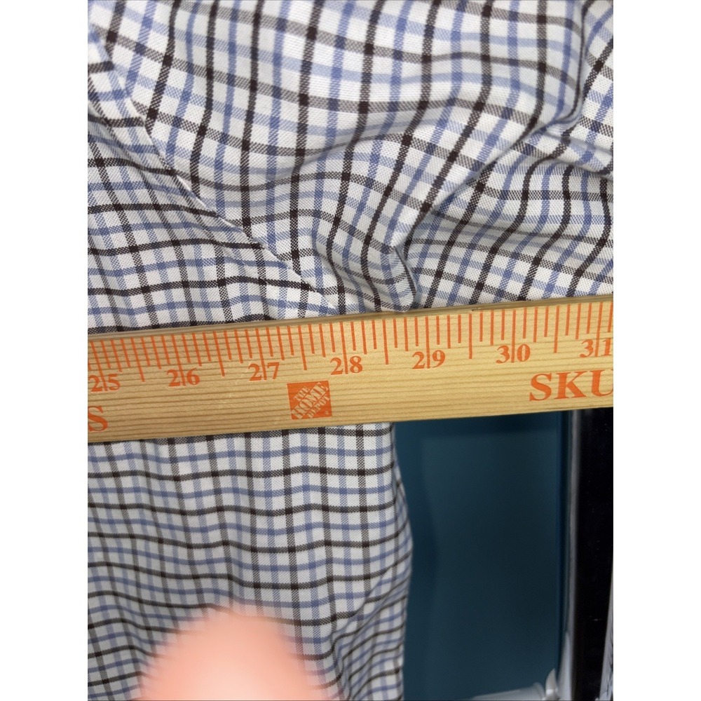 Brooks Brothers Shirt Mens 2XLT Tall Blue Gingham Plaid  Oxford Old Money - Picture 7 of 7